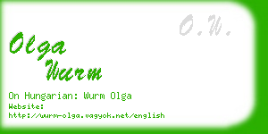 olga wurm business card